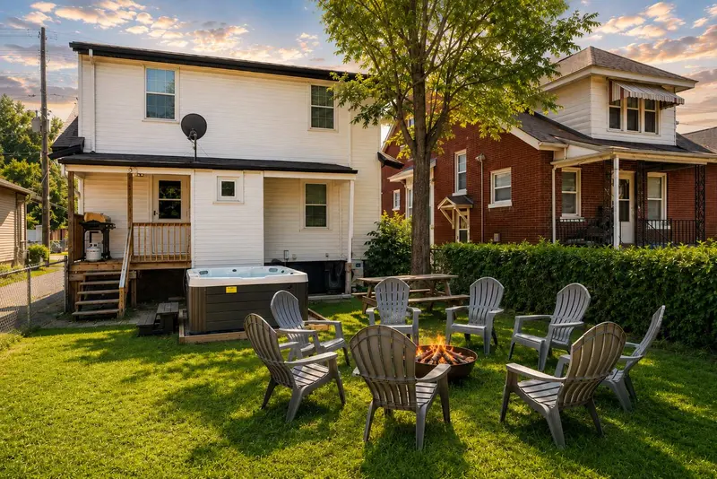 7-bedroom Venturebnb-managed rental in Louisville: backyard