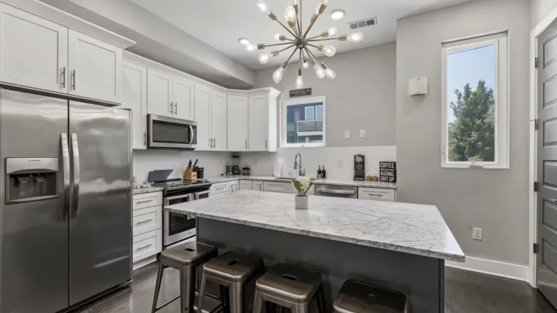Kitchen in Jessica's 3-bedroom Venturebnb townhome in North Nashville